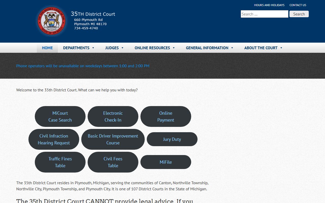 Canton Township marriage license - 35th District Court